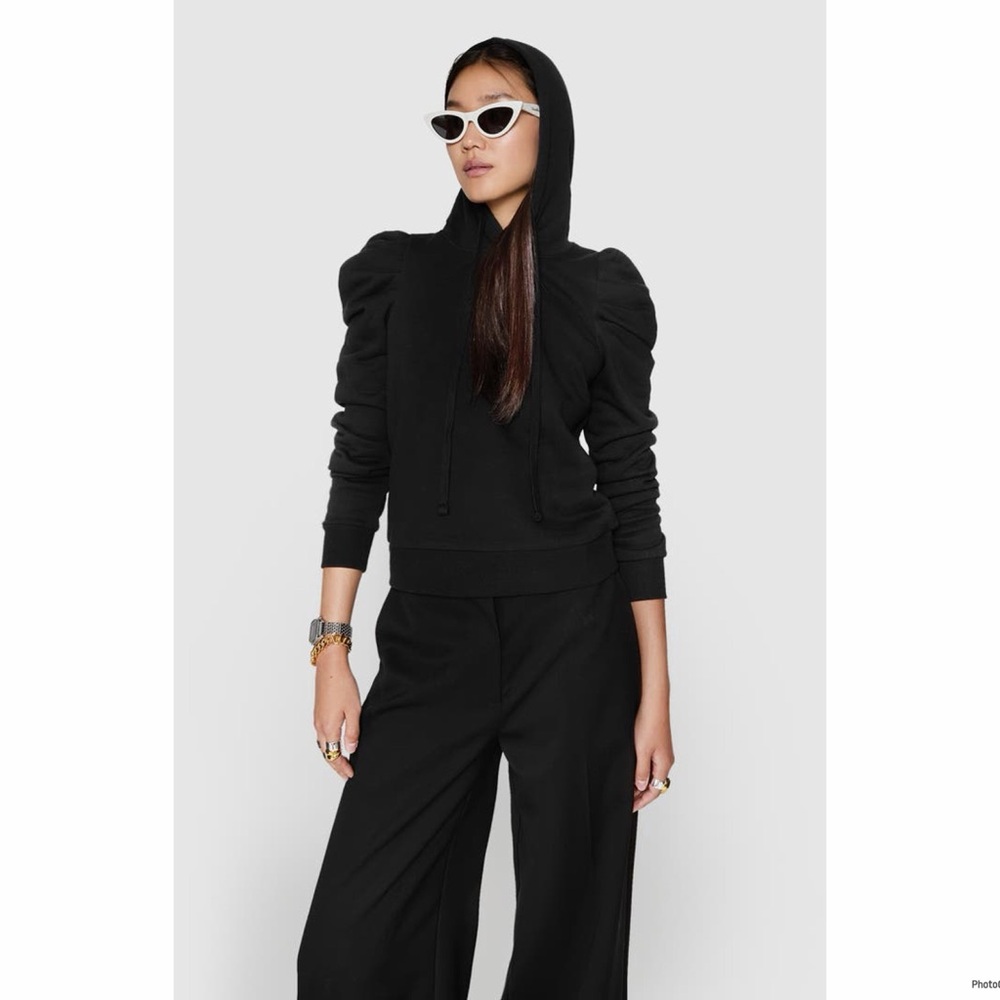 Rebecca Minkoff Janine Black Hoodie Size S